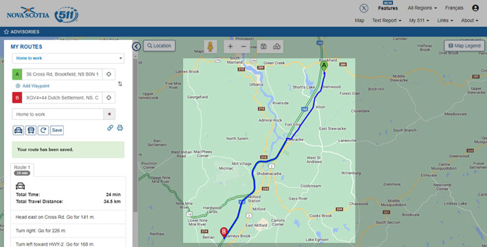 Creating and saving customized route